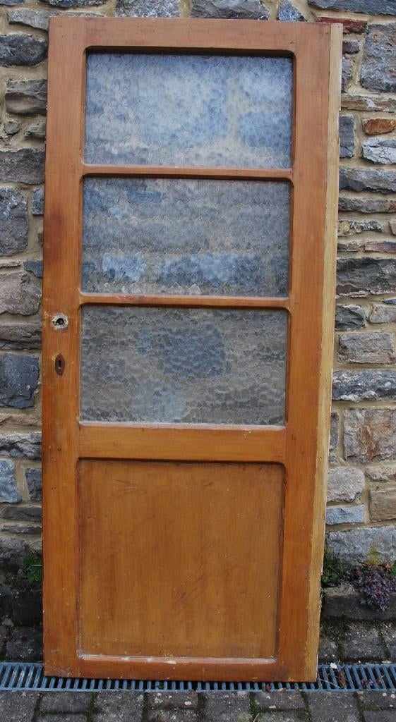 Porte intérieure en bois massif, Bricolage & Construction, Châssis & Portes coulissantes, 75 à 150 cm, Enlèvement, Utilisé, Vitre comprise