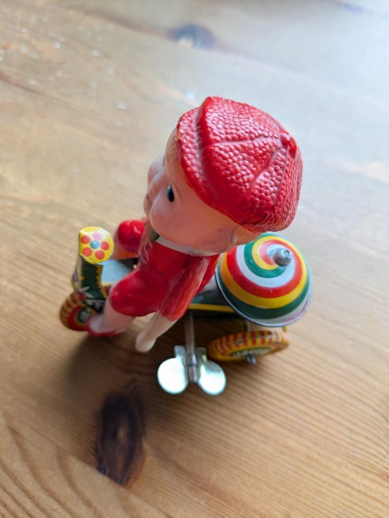 Tricycle jouet en étain vintage avec cloche, Enlèvement ou Envoi, Utilisé