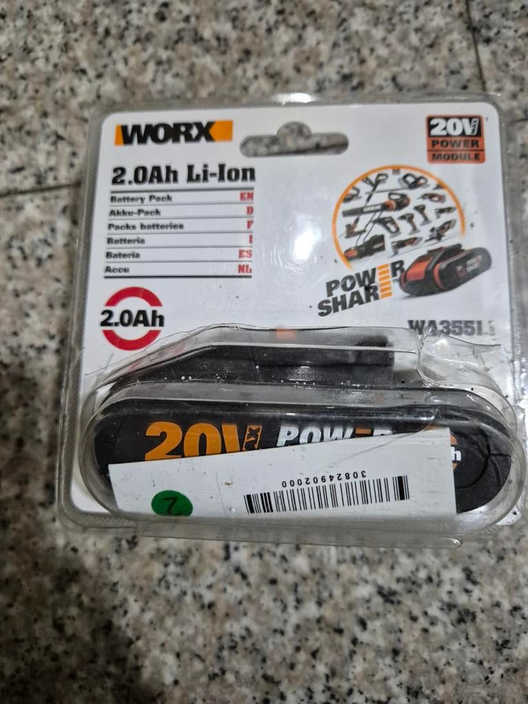 Worx 20V 2.0Ah Accu Nieuw in Verpakking, Enlèvement ou Envoi