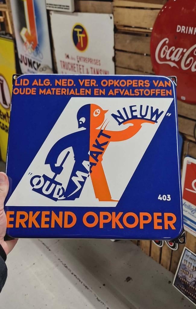 Emaille Bord - Erkend Opkoper, Ophalen of Verzenden, Nieuw, Reclamebord