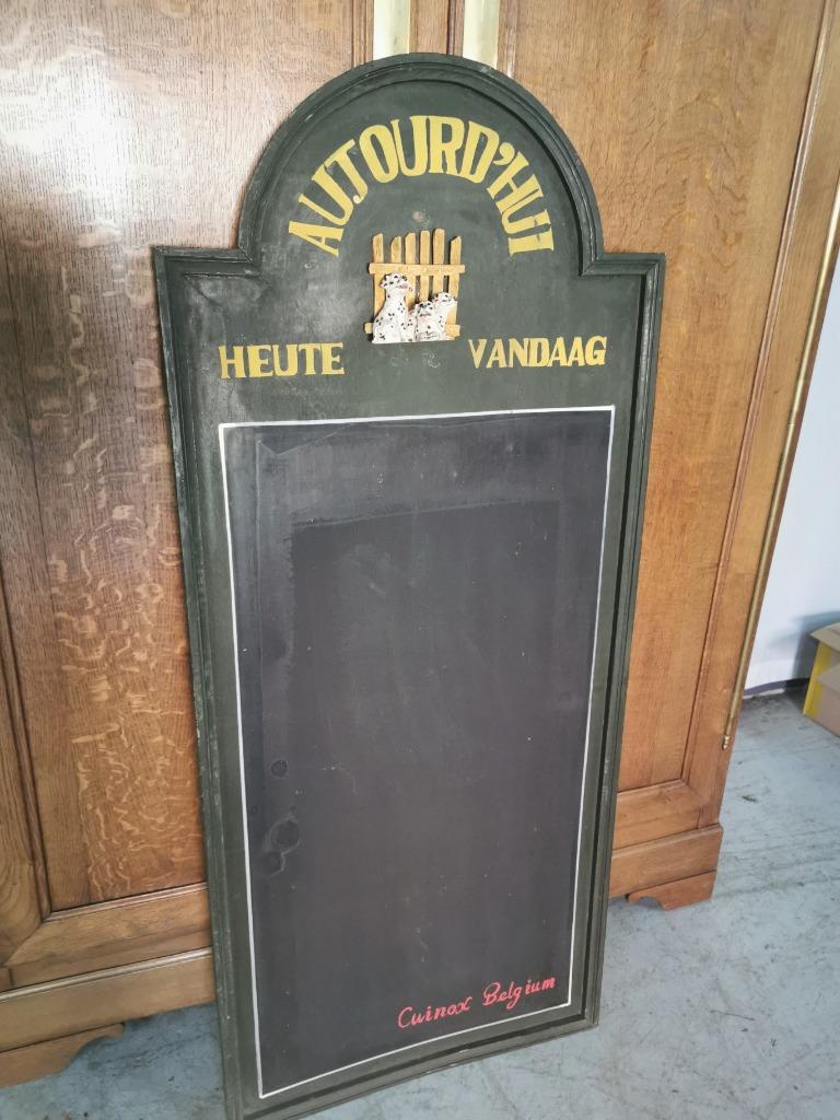 Tableau ancien haut avec dalmaiers dessus H 162 cm L 70, Antiquités & Art, Enlèvement