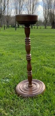 Vintage houten staander asbak, Ophalen, Gebruikt, Asbak