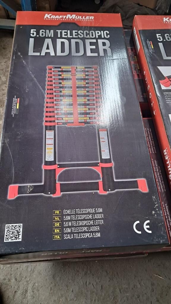 Différents modèles de nouvelle échelle télescopique 5,60 m 3, Enlèvement ou Envoi, Neuf, Échelle