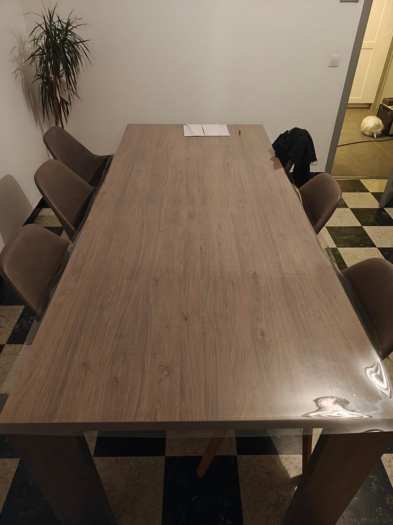 Tafel, Huis en Inrichting, Tafels | Eettafels, Ophalen, 200 cm of meer, Zo goed als nieuw, Vijf personen of meer