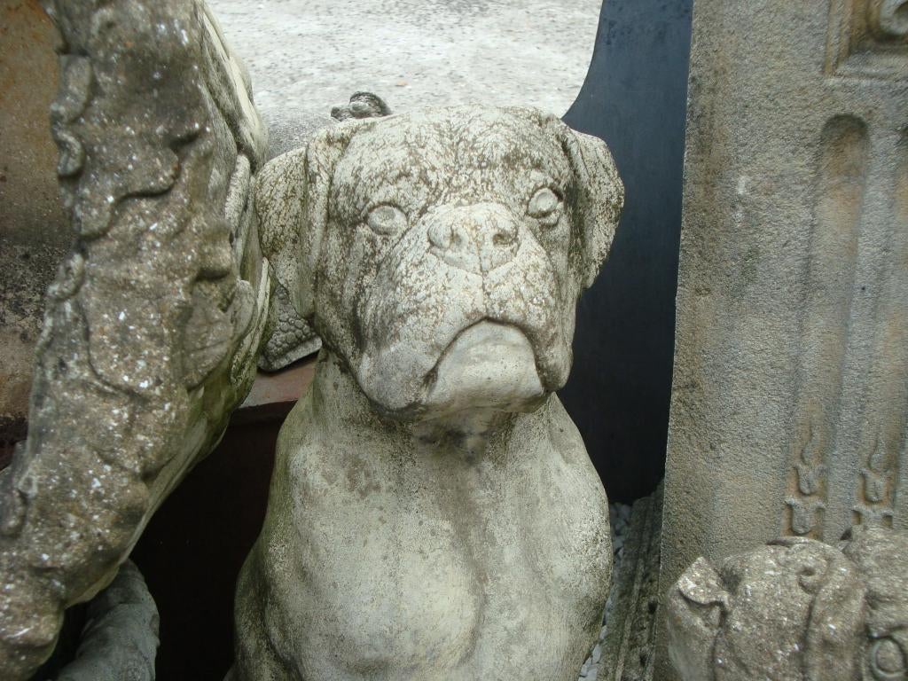 statue de jardin bouledogue, Enlèvement ou Envoi, Comme neuf, Béton, Animal