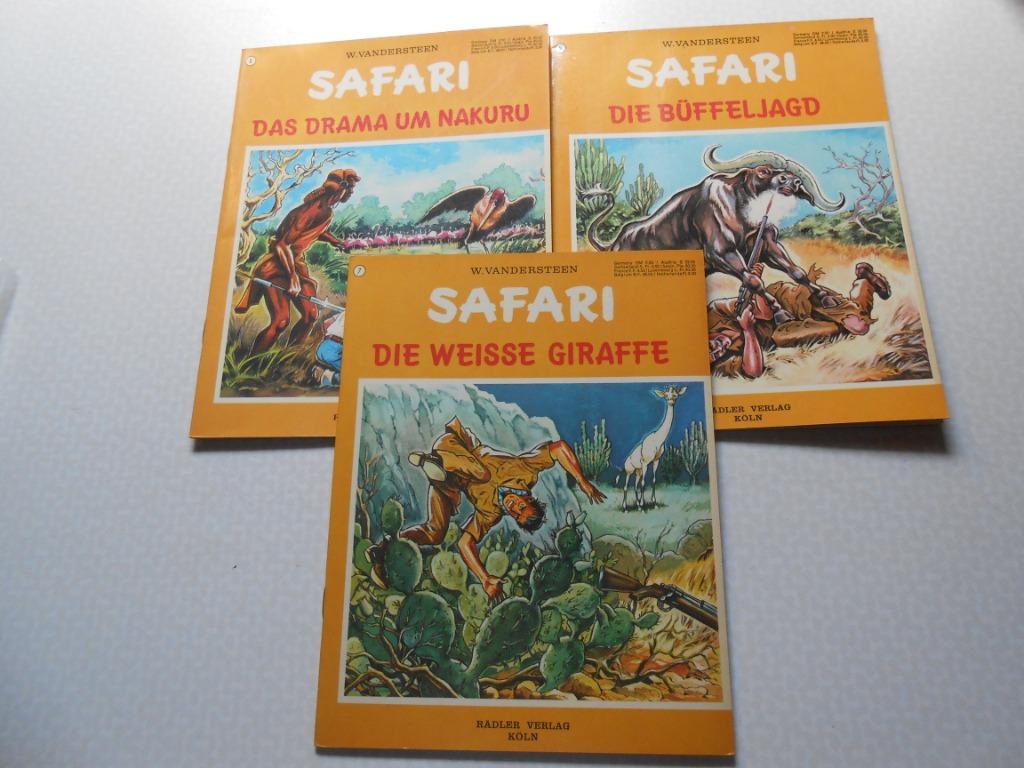 Safari 5-6-7 drie delen duitse reeks 1973  1 ste druk., Livres, BD, Comme neuf, Plusieurs BD, Enlèvement ou Envoi