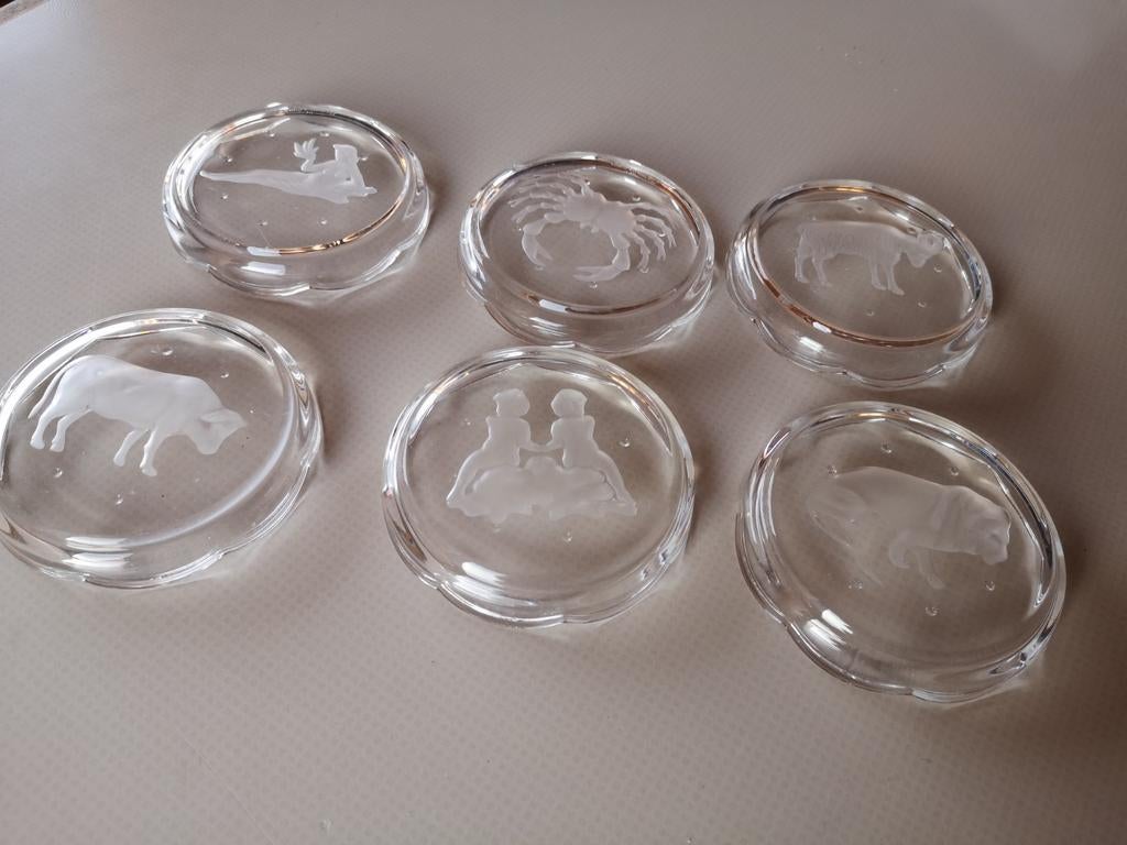 Sous-verres Val Saint Lambert signés, Enlèvement ou Envoi, Comme neuf