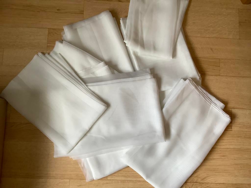 Stof voor glasgordijnen:voile, Ophalen of Verzenden, Nieuw, Wit, Overige materialen