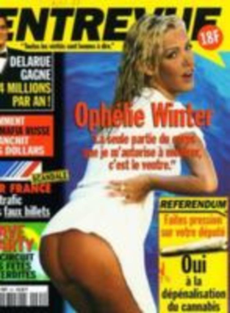 entrevue magazine novembre 1997 ophelie winter en couvertu, Boeken, Tijdschriften en Kranten, Gelezen, Ophalen of Verzenden