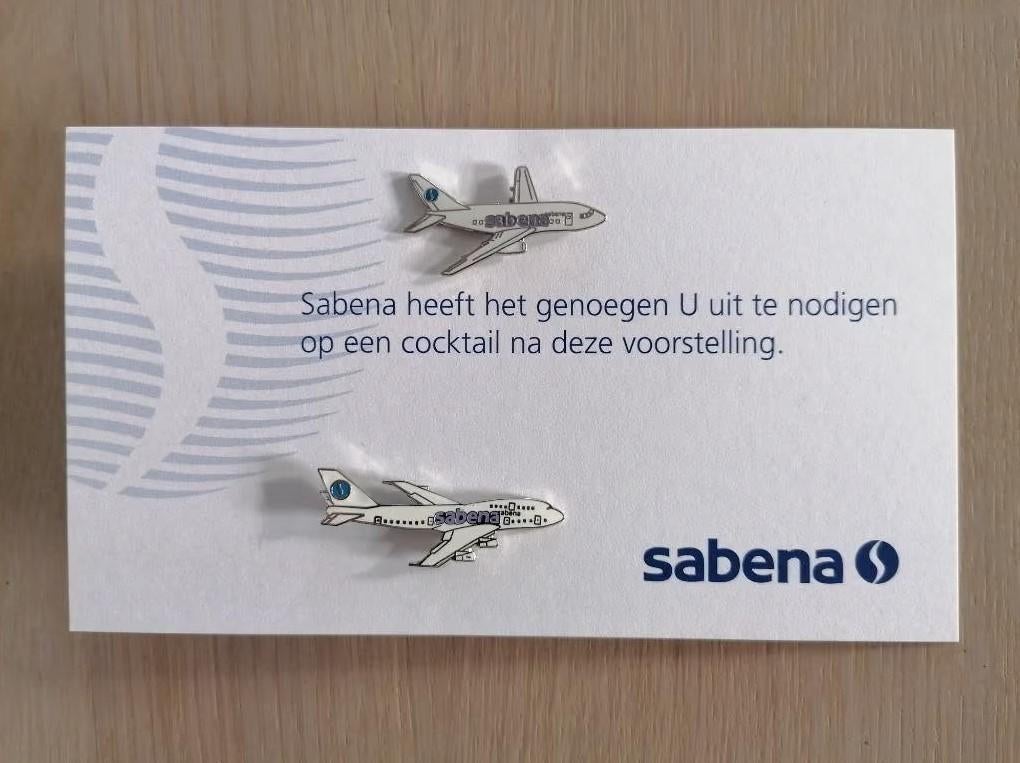 Ensemble d'avions Sabena Pin Boeing B737 B747 Godfroid 1993, Collections, Enlèvement ou Envoi, Neuf, Marque, Insigne ou Pin's