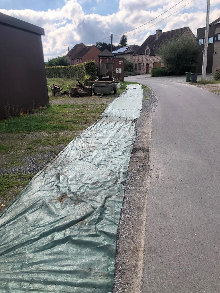 Toile d'écran verte - 23 m de long, 150 cm de haut, Jardin & Terrasse, 6 mètres ou plus, Enlèvement ou Envoi, Synthétique, Utilisé