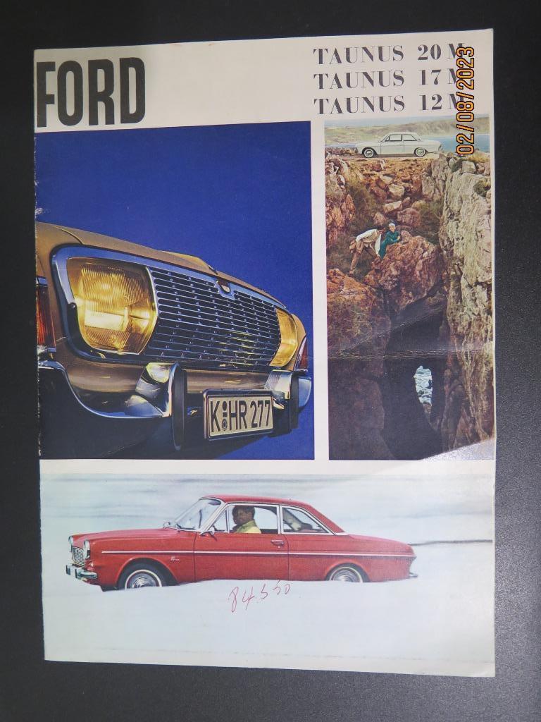 FORD TAUNUS 20M  17M  12M  1965 FOLDER /Brochure, Verzenden