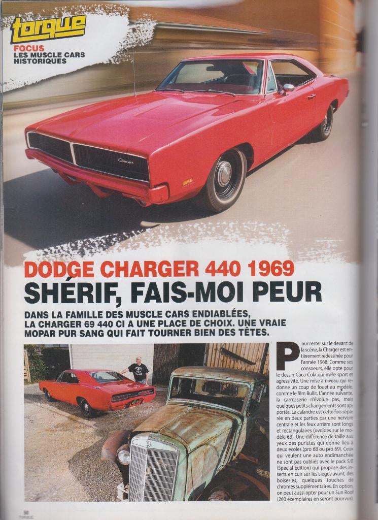 1969 Dodge Charger 440 CI voiture de collection, Envoi, Utilisé