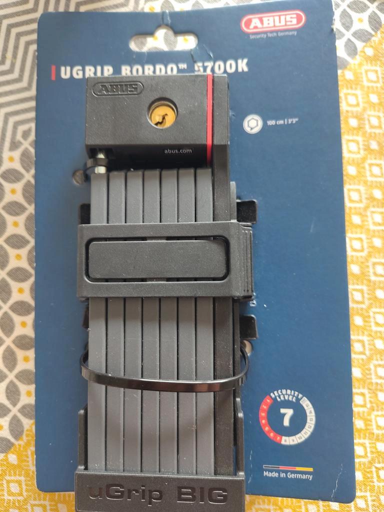 NEUF Antivol pliable ABUS bordo ugrip 5700k en 100cm, Vélos & Vélomoteurs, Enlèvement, Neuf, Antivol pliant