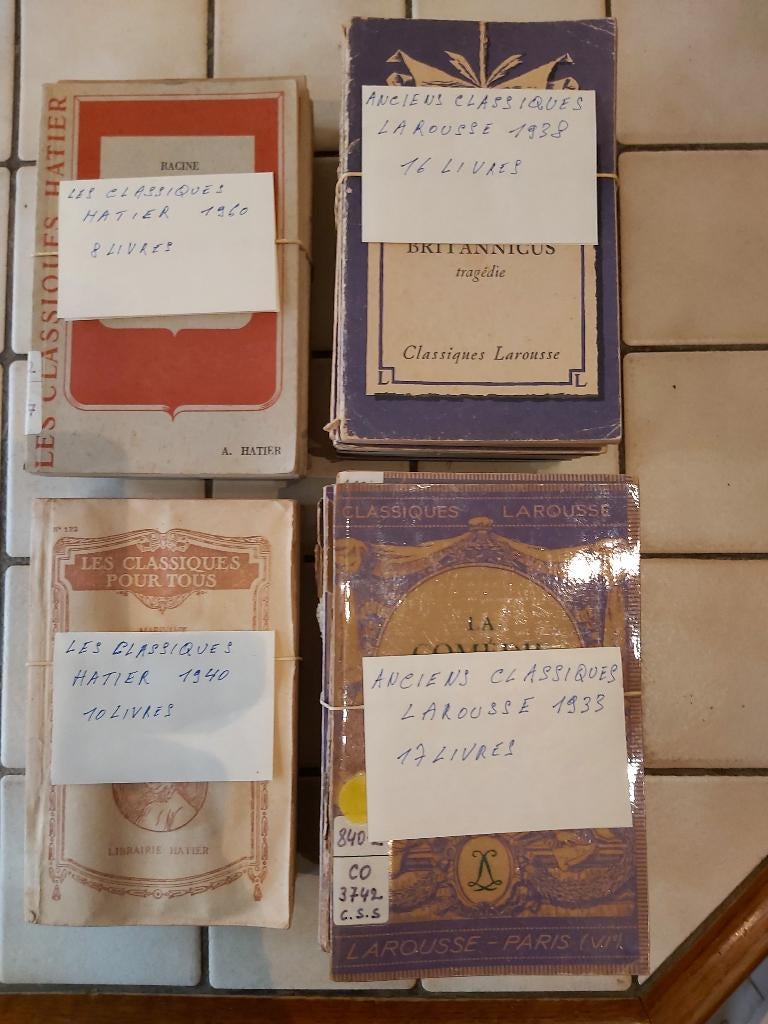 4 lots de livres de Théâtre ,Molière, Racine, Marivaux etc.., Enlèvement ou Envoi, Différents auteurs, Théâtre, Utilisé