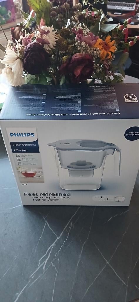 Philips water filter 3 liter met filter nieuw in doos!, Elektronische apparatuur, Waterkokers, 2 liter of meer, Ophalen, Nieuw