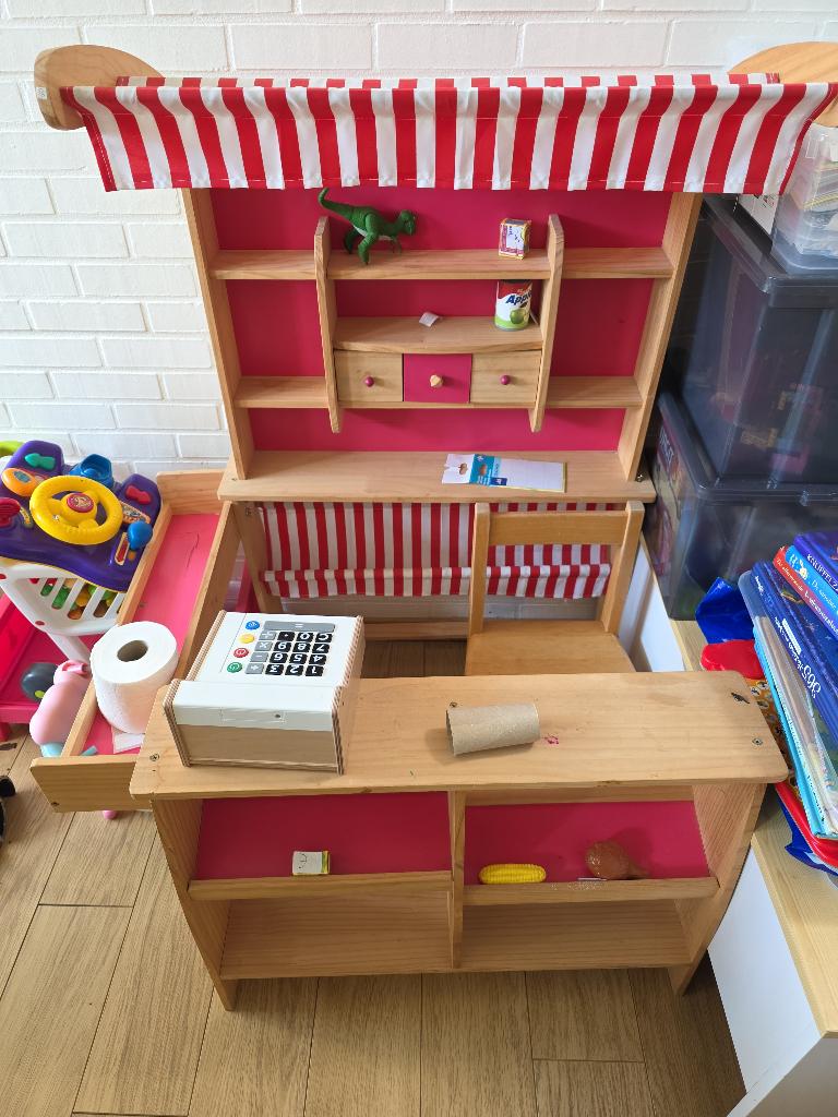 speelgoed winkeltje met kassa, Kinderen en Baby's, Speelgoed | Houten speelgoed, Ophalen