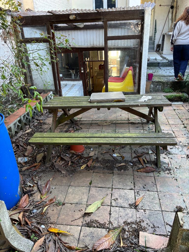 Table de jardin à donner, Tuin en Terras, Ophalen, Gebruikt, Rechthoekig, Hout