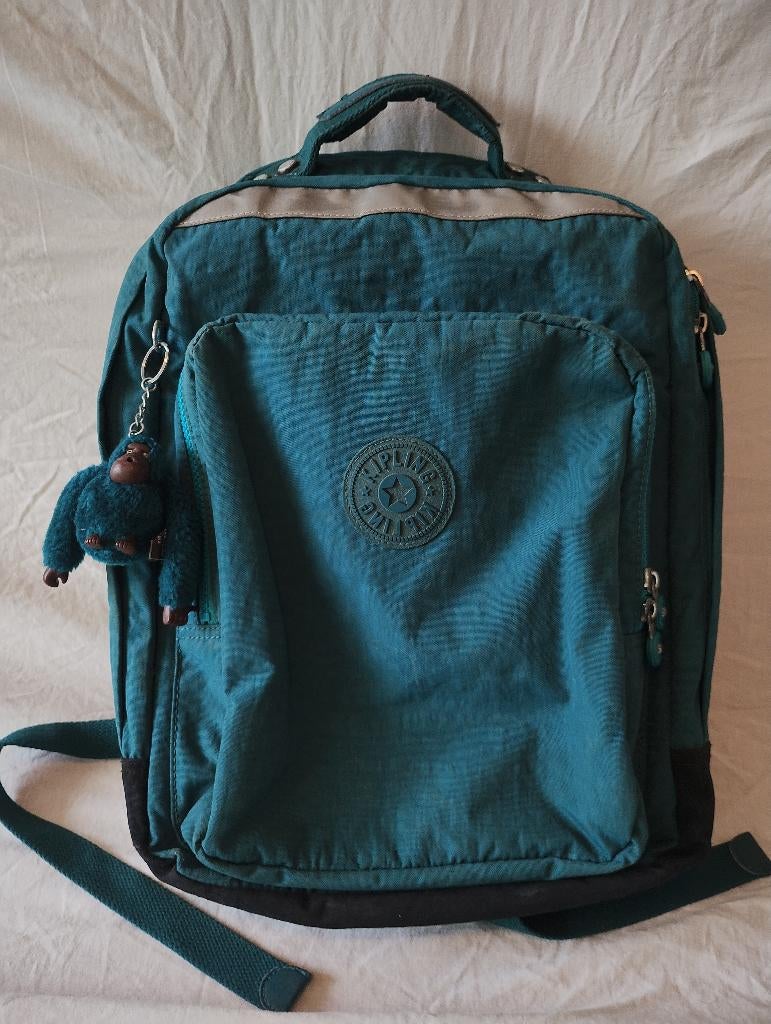 Kipling boekentas turquoise, Handtassen en Accessoires, Tassen | Rugtassen, Ophalen of Verzenden, Gebruikt, Kipling