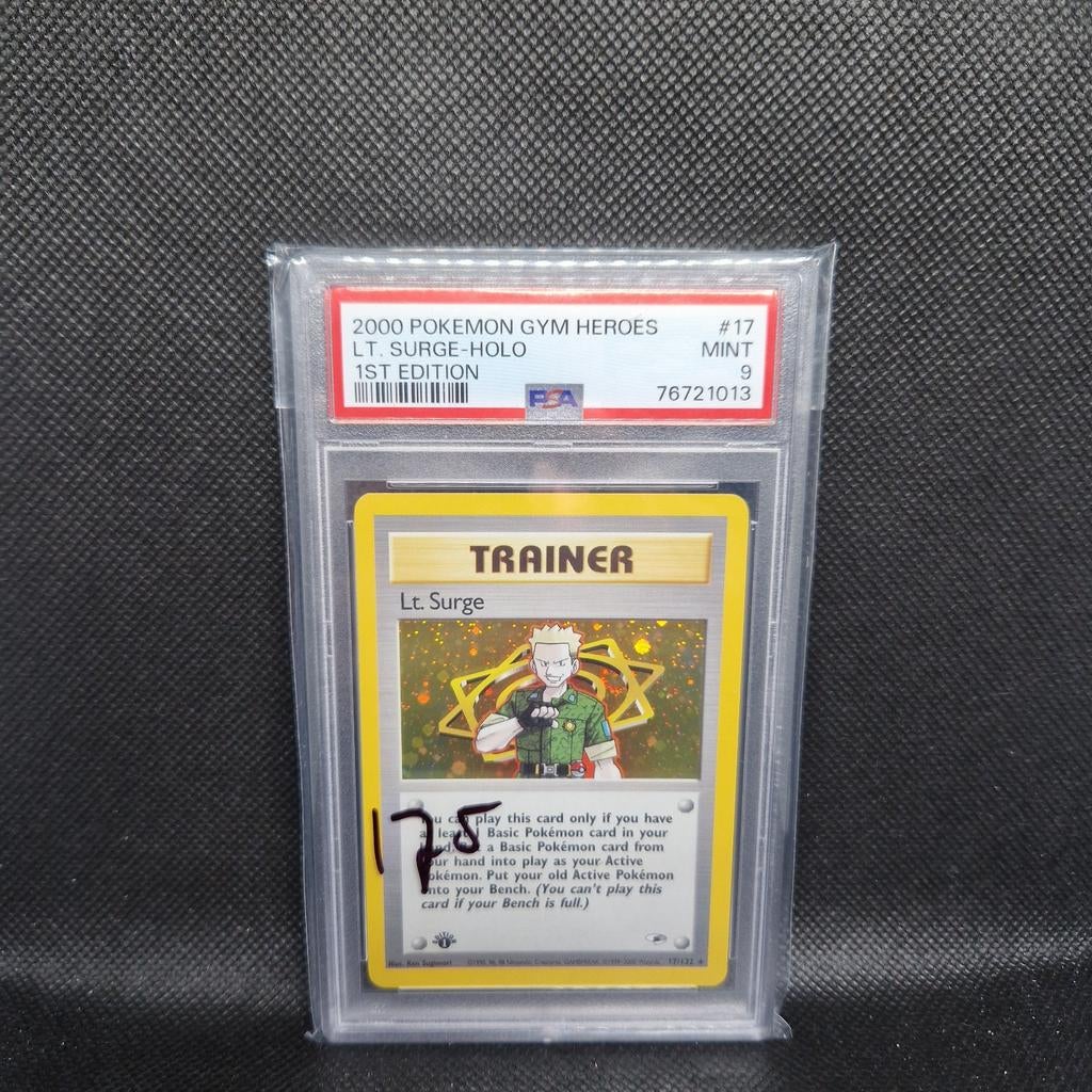 Lieutenant Surge Holo 1ère édition de Gym Heroes PSA 9, Enlèvement ou Envoi