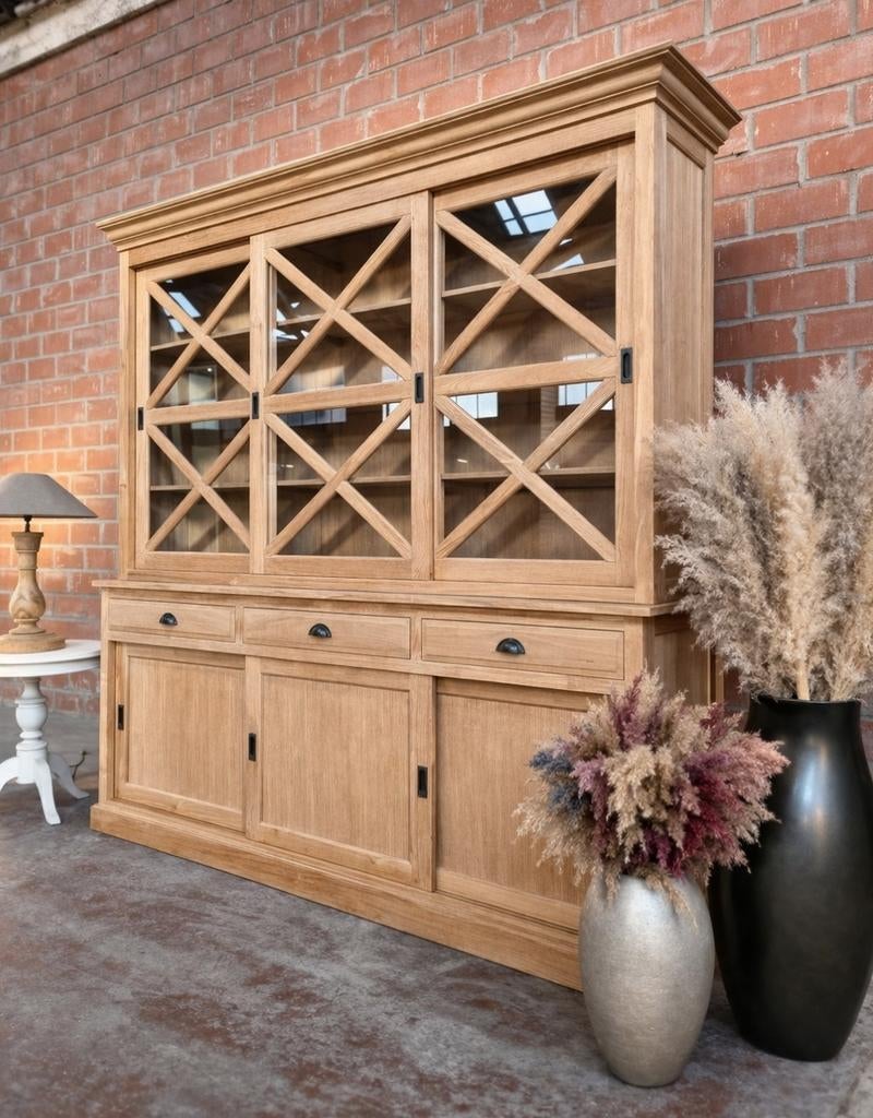 Teak buffetkast/vitrinekast art:93/26