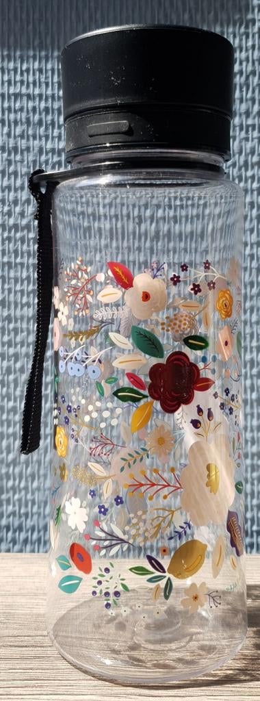 Waterfles Bloemenmotief 600ml - Ideaal voor School/Sport, Enlèvement ou Envoi, Comme neuf