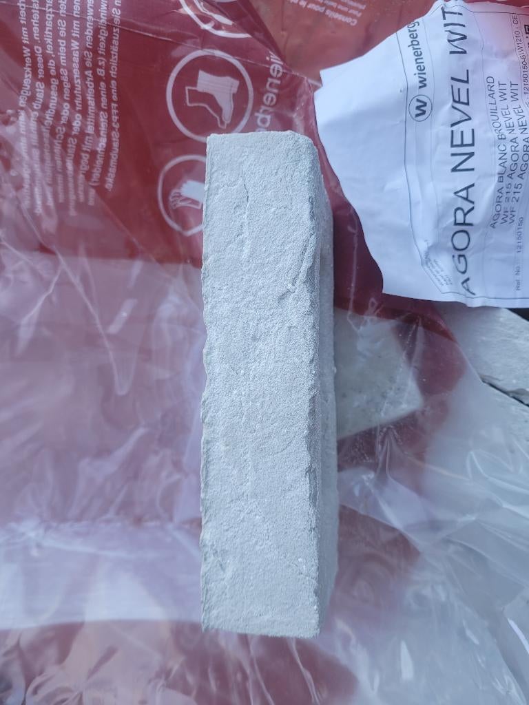 Gevelsteen Wienerberger Agora Nevel Wit, Ophalen, Nieuw, Bakstenen