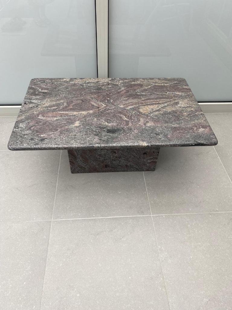 Granieten salontafel, Huis en Inrichting, Ophalen, 50 tot 75 cm, Zo goed als nieuw, Rechthoekig