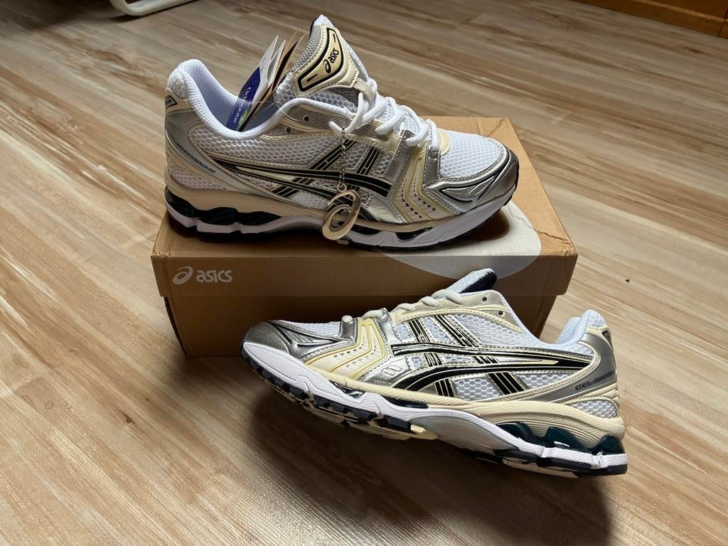 Asics gel kayano 14 midnight, Verzenden, Wit, Zo goed als nieuw, Sneakers