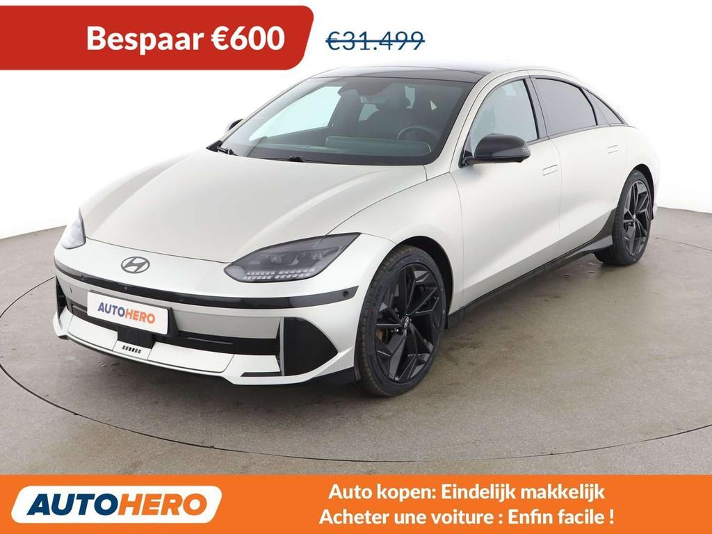 Hyundai IONIQ 6 electric drive 239 kW First Edition 4WD, Auto's, Hyundai, Automaat, Gebruikt, Zwart, https://public.car-pass.be/vhr/6fdccfe4-b2dc-4d43-811e-de85ba3ec271
