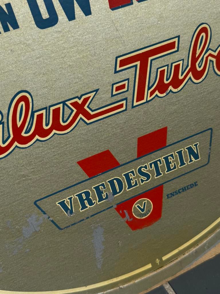 Panneau publicitaire pour pneus Vredestein, Collections, Enlèvement ou Envoi, Utilisé, Panneau publicitaire