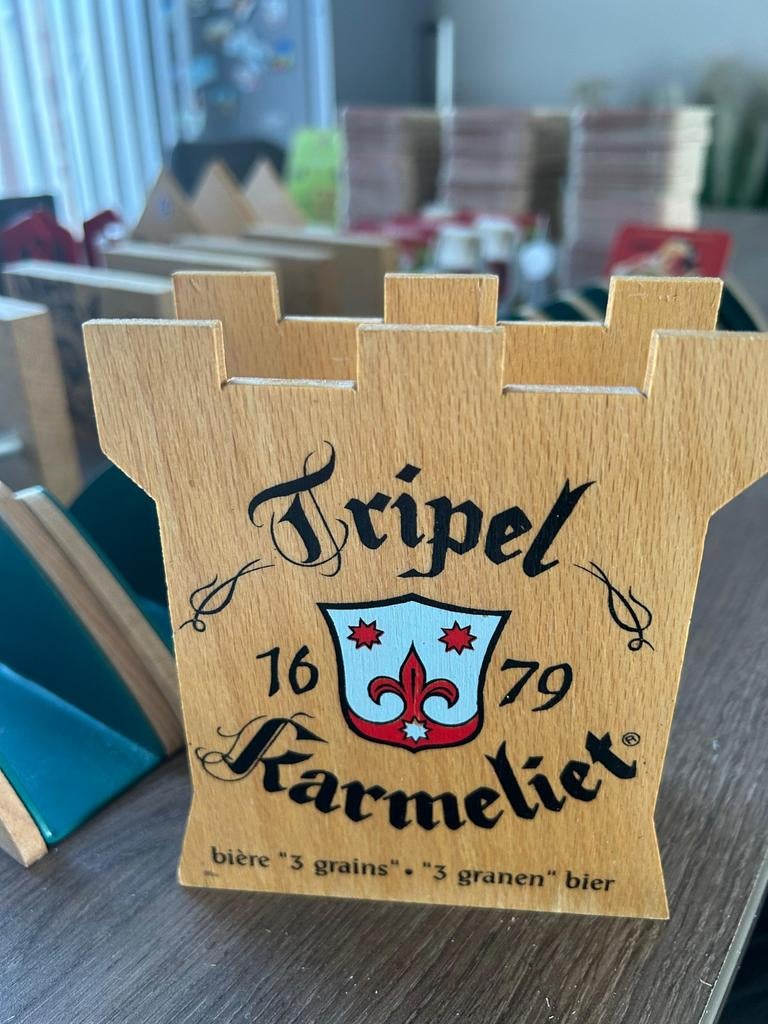 300 bierviltjes + houders Duvel/Westmalle/Tripel, Enlèvement, Duvel