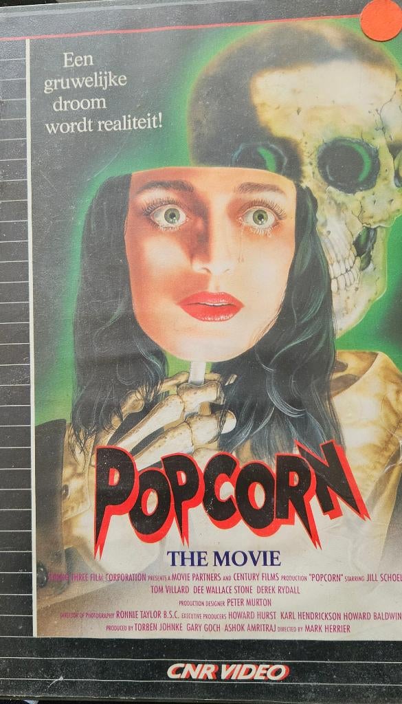 Popcorn vhs videoband, Vanaf 12 jaar, Verzenden, Gebruikt, Horror
