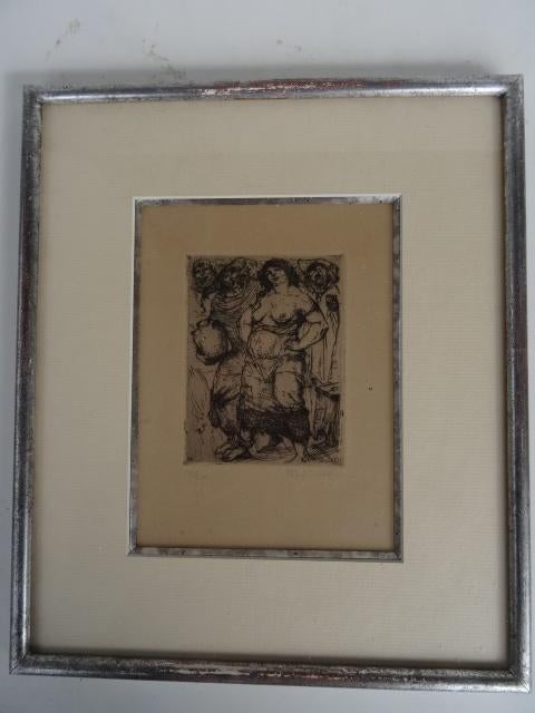 Gravure ancienne LUC LAFNET 1934 LA COUR des MIRACLES 14/20, Antiquités & Art, Enlèvement ou Envoi