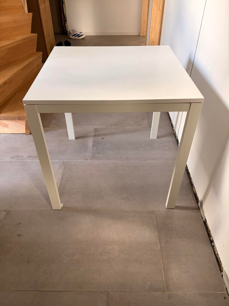 Witte tafel Ikea 75x75x75cm, Huis en Inrichting, Tafels | Eettafels, Ophalen