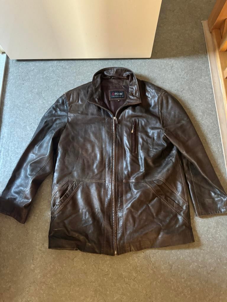 Lederen herenjas large, Enlèvement ou Envoi, Comme neuf