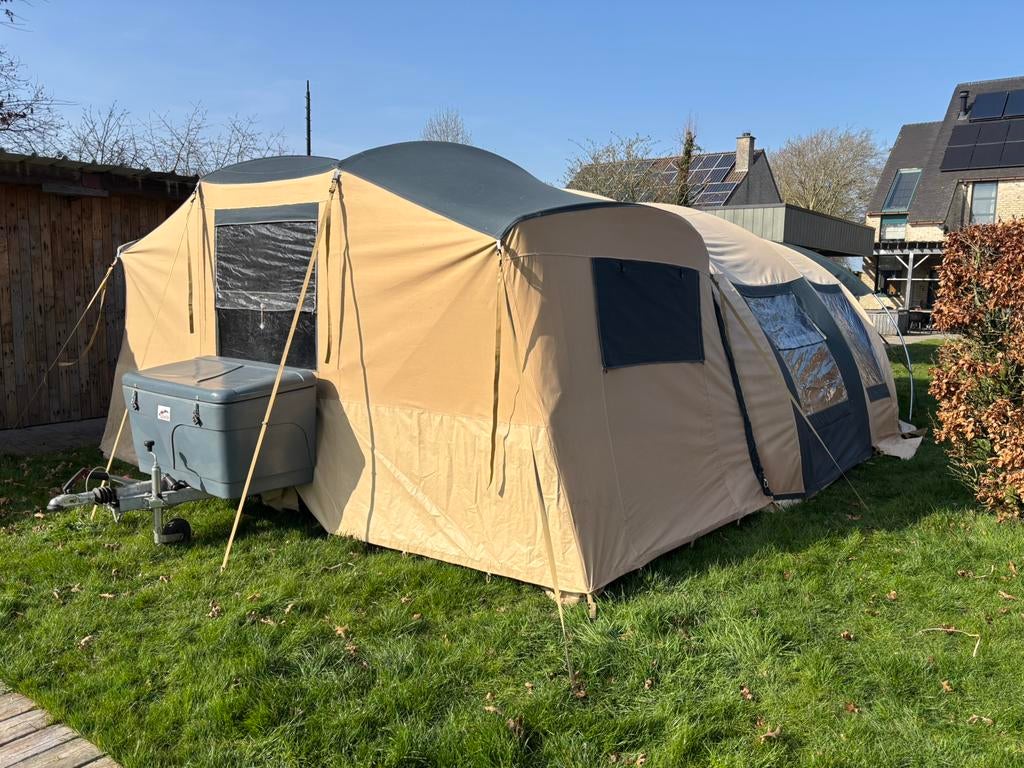 Vouwwagen cabanon chamonix, Caravans en Kamperen, Tenten, Ophalen, Gebruikt, Meer dan 6