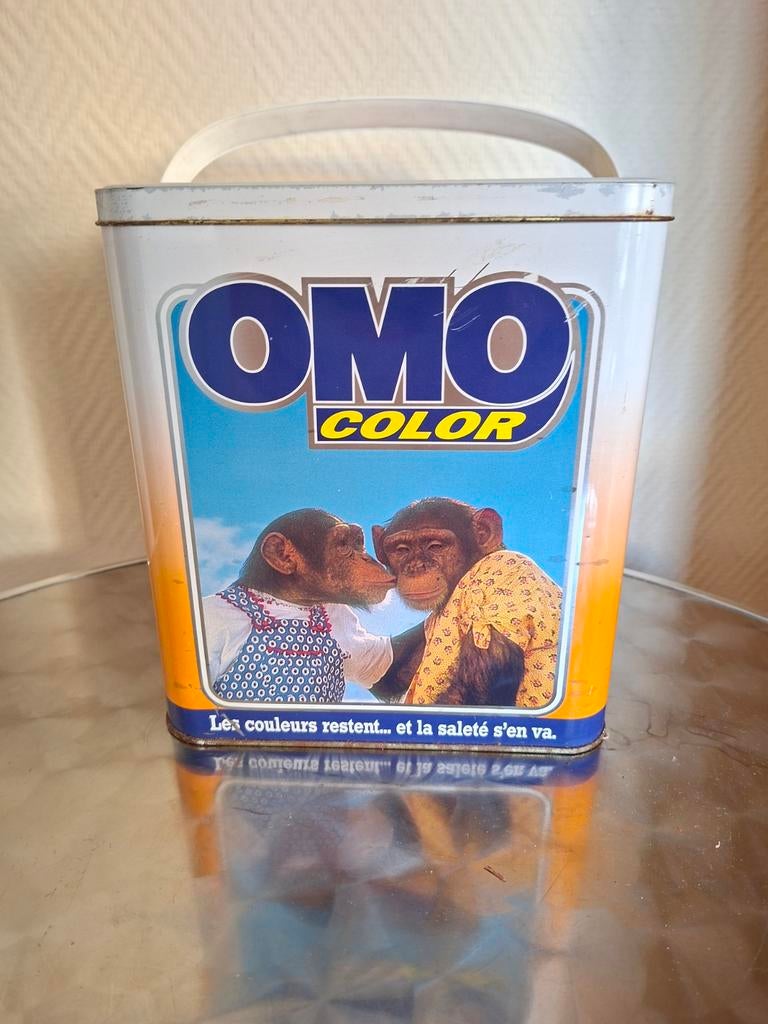 Metalen doos voor chimpansees in Omo Color, Verzamelen, Ophalen of Verzenden