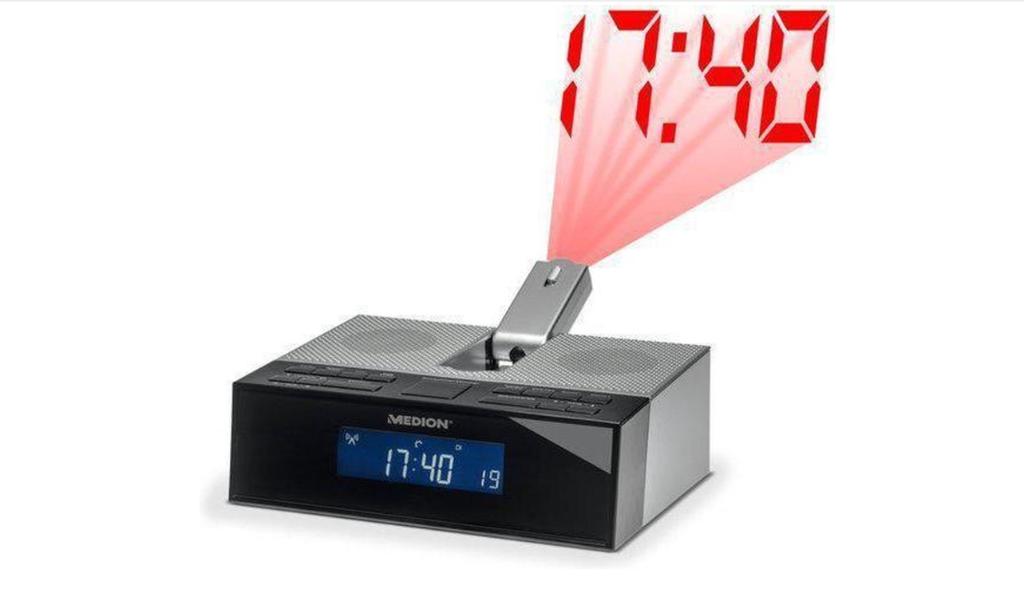 Medion Life E66245 Wekradio / Wekkerradio met Projectie, Elektronische apparatuur, Wekkers, Ophalen of Verzenden, Zo goed als nieuw