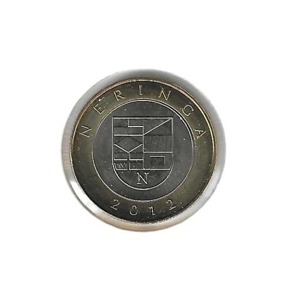 Litouwen, 2 Litai 2012, Arms of Neringa., Ophalen of Verzenden, Overige landen, Losse munt