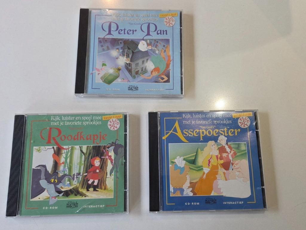 CD-ROM Sprookjes Roodkapje, Peter-Pan en Assepoester, Ophalen, Cd, Kind