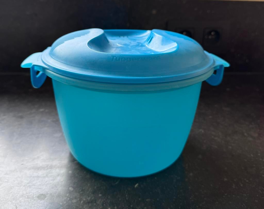 Tupperware rijstkoker  (blauw), Huis en Inrichting, Ophalen, Zo goed als nieuw, Blauw
