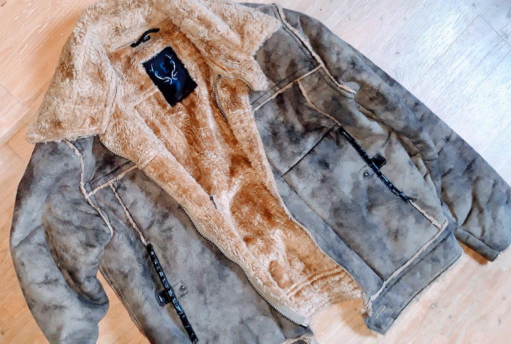 Vintage - warme Eddy’s jackets - lichtbruine teddyvoering, Verzenden, Zo goed als nieuw, Maat 56/58 (XL), Bruin