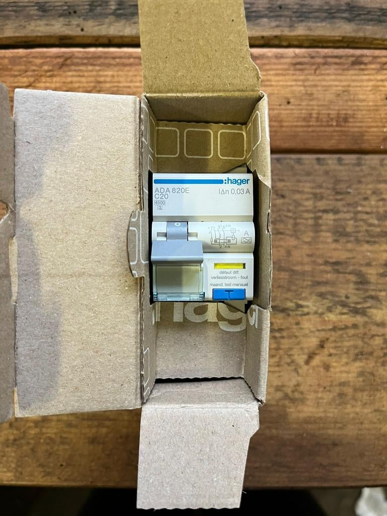 Hager ADA 820E 20A 30mA, Ophalen of Verzenden