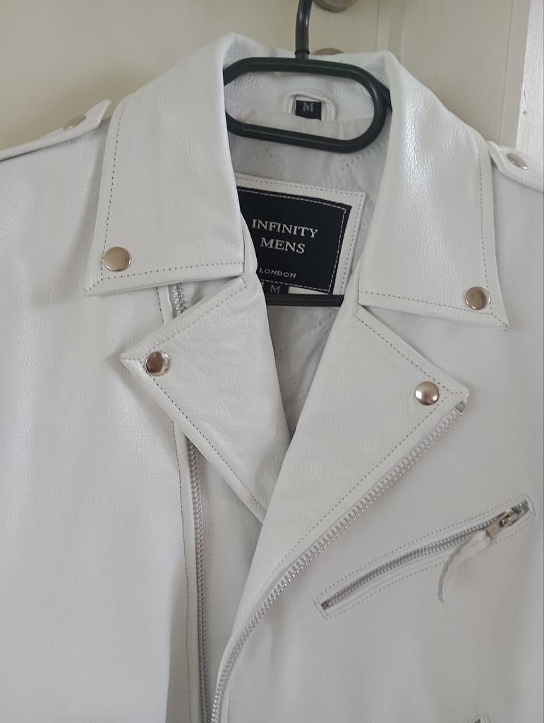 Lederen jas moto/perfecto jacket Medium, Motoren, Heren, Jas | leer, Ophalen of Verzenden, Nieuw zonder kaartje