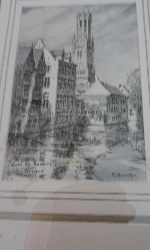 Dessin au crayon de Bruges, Enlèvement
