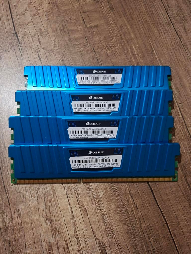 16GB RAM 4×4GB Corsair vengeance LP, Computers en Software, Ophalen