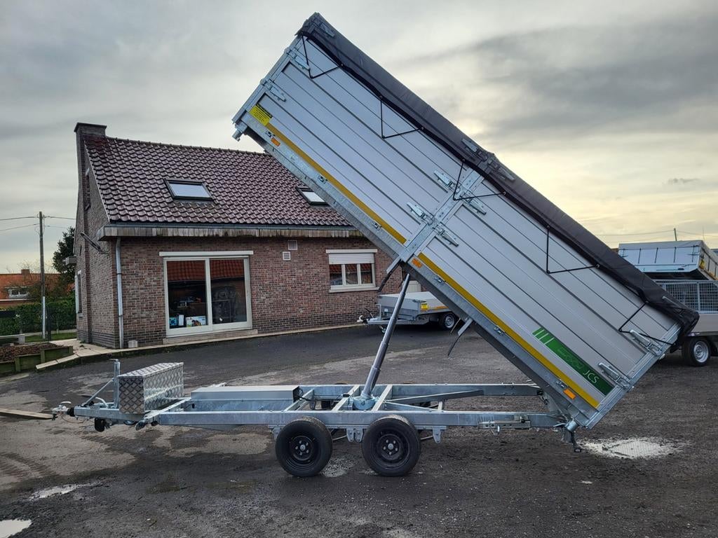 Paraboolgeveerde kipper. 4m x 2m x 1m05., Auto diversen, Aanhangers en Bagagewagens, Nieuw, Ophalen