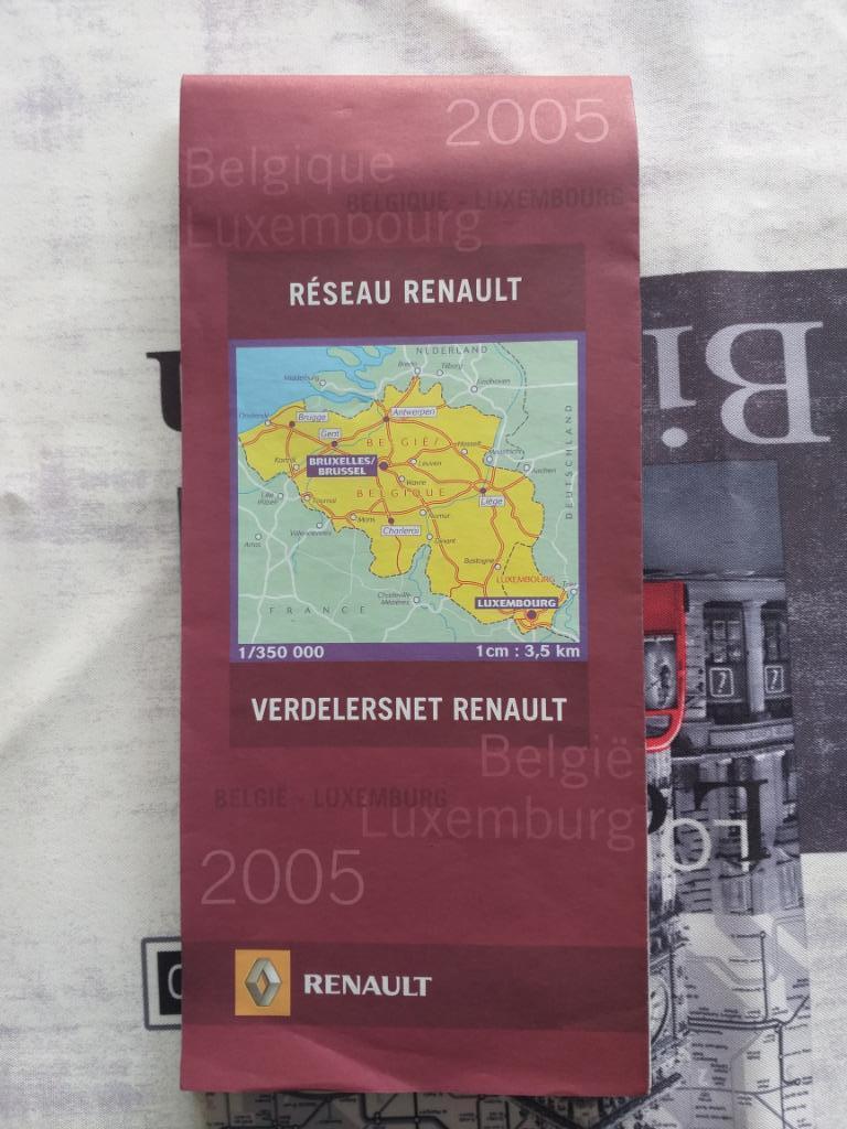 Carte routière de la Belgique et du Luxembourg, Livres, Autres régions, Enlèvement ou Envoi, Renault, 2000 à nos jours