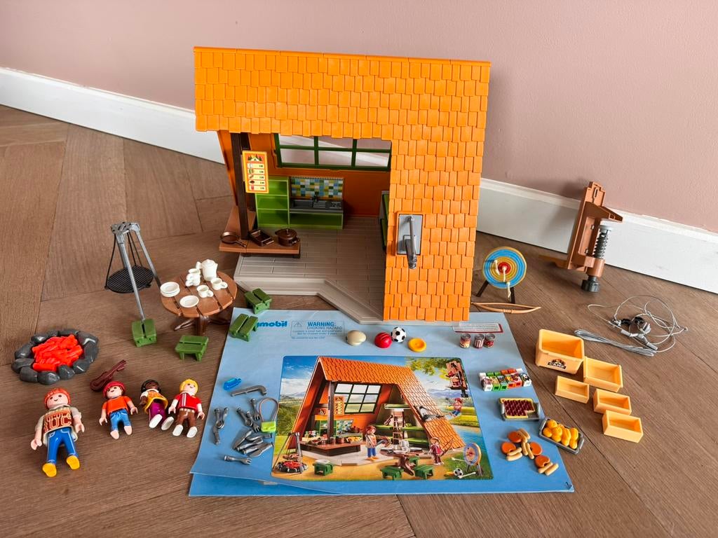 Ensemble complet de chalet de camping Playmobil 4887, Enlèvement ou Envoi, Comme neuf, Ensemble complet